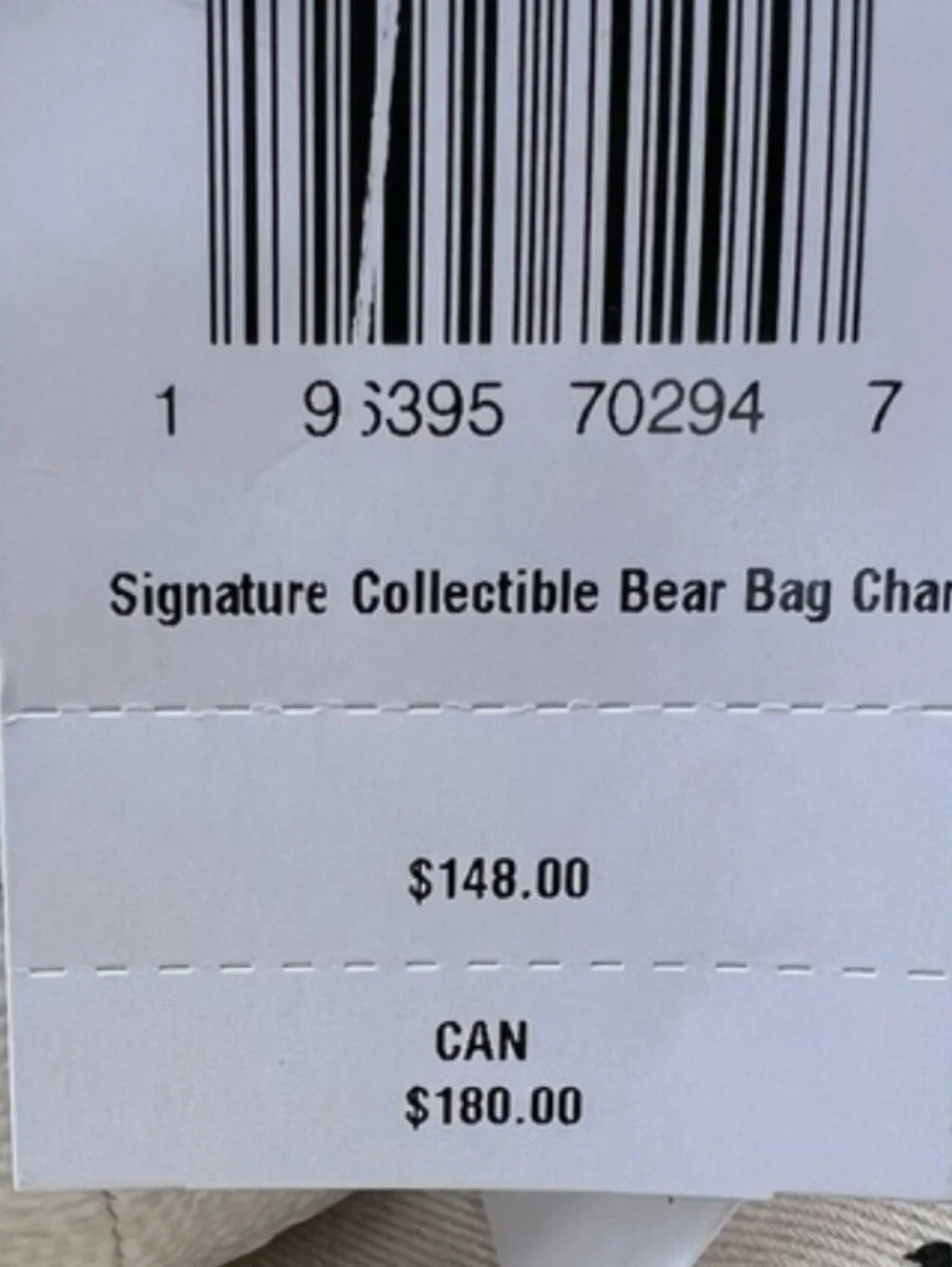 Coach Bear NWT Leather Bag Charm / Keychain Chalk Gold Tone - Picture 3 of 5